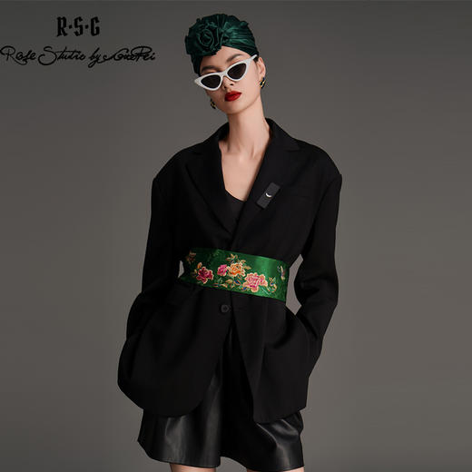 RSG2023郭培成衣品牌国风复古刺绣宽腰封 商品图0