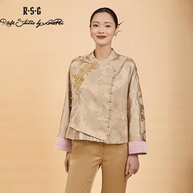 郭培成衣品牌精品系列飘带玫瑰刺绣中式上衣