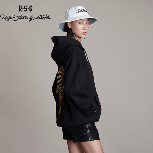 RSG郭培成衣品牌原创设计纯棉斑马翠鸟刺绣卫衣国潮上衣女装 商品图2