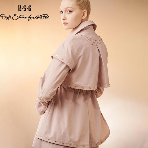 RSG郭培成衣品牌原创设计镂空刺绣收腰短款风衣外套 商品图2