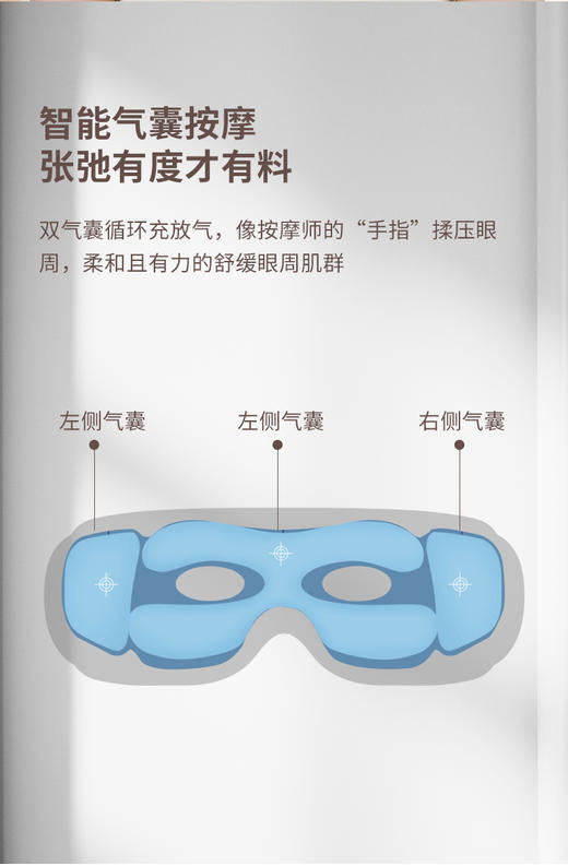 【按摩眼罩仪】有颜有值 随时使用 适用眼干 眼涩 黑眼圈 眼水肿 眼疲劳等 商品图6
