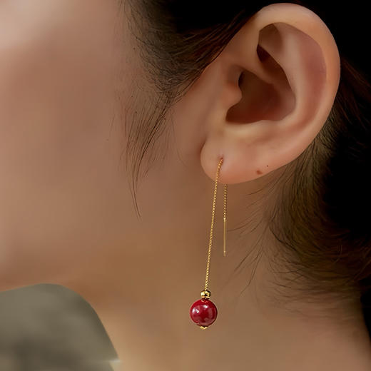 紫金砂朱砂耳饰，耳钉【下单后3天发出】 商品图5