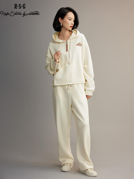 郭培成衣品牌【“药”爱自己】原创枸杞刺绣松弛感卫衣套装 商品图4