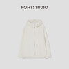 ROMI STUDIO“随性自在”100%棉休闲奶白宽松连帽开衫卫衣 T8045 商品缩略图0
