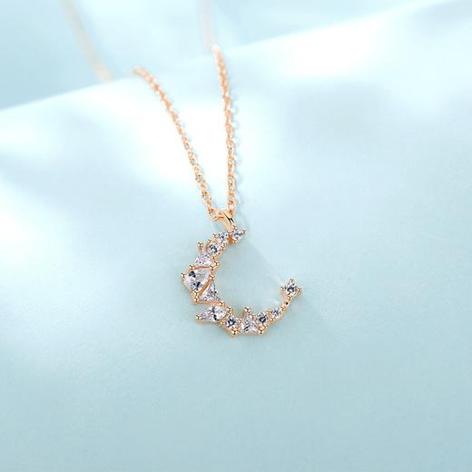 Winy925银月下美人项链玫瑰金色 商品图1
