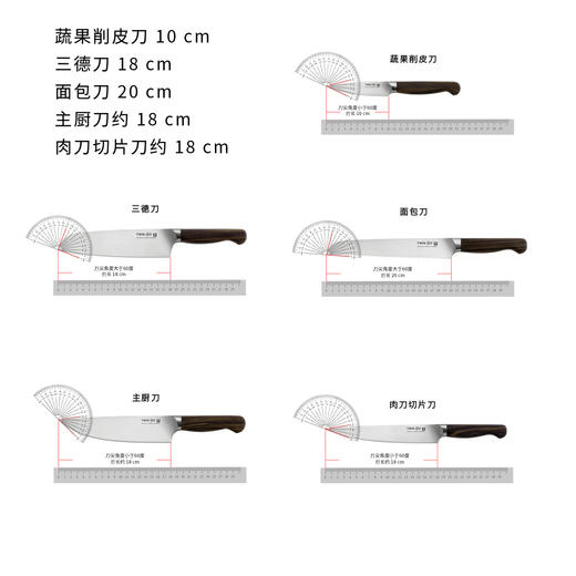 德国进口双立人1731刀具7件套
（蔬果刀+切肉刀+西厨刀+面包刀+三德刀+磨刀棒+收纳板） 商品图3