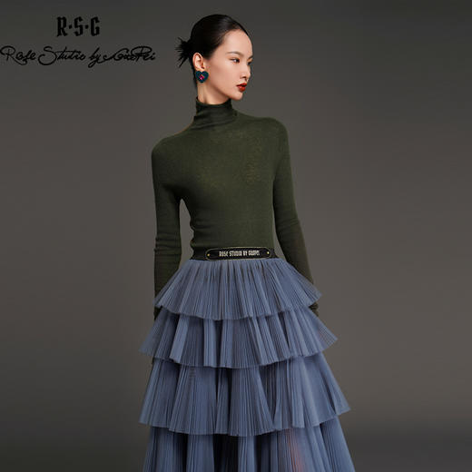 RSG2023郭培成衣品牌早秋修身打底双面针织毛衣 商品图3