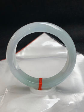 612589，54.8圈口，冰淡晴正圈平安镯，冰润有光