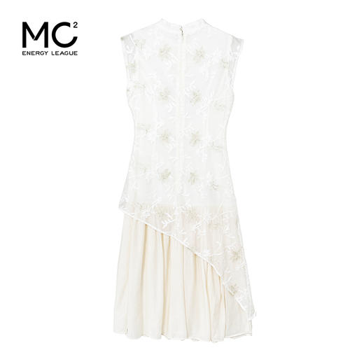 女装立领斜门襟蕾丝拼接中式连衣裙-1293Q5221005 商品图4