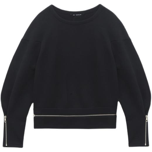 RSG郭培成衣品牌原创设计金属拉链长袖解构设计圆领卫衣女装 商品图4