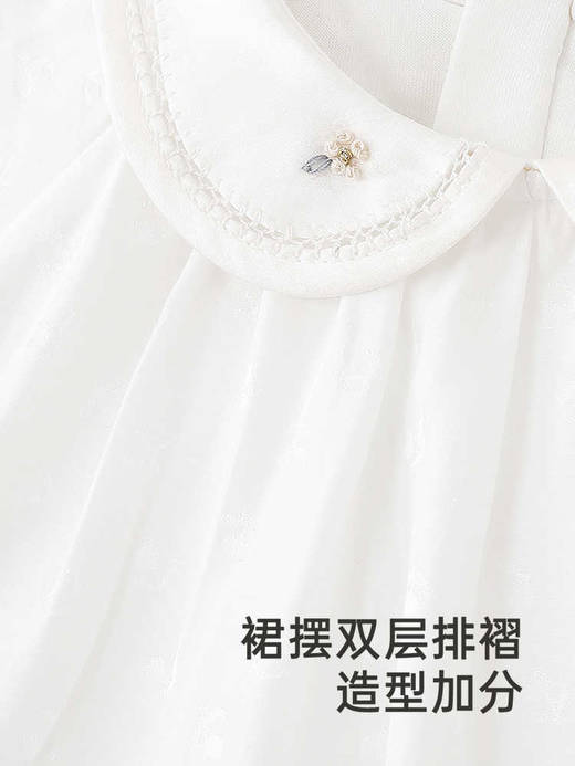 【高定系列】英氏婴儿衣服夏季女宝可爱连体衣纯色包屁衣2025新款YRHGJ2R058A 商品图3