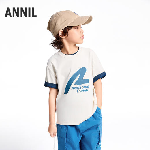 【实体店同款】男童圆领短袖针织衫夏季新款安奈儿童装AB521635 商品图2