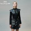 RSG郭培成衣品牌原创设计春夏季金线刺绣黑色口袋A字皮裙短裙 商品缩略图2