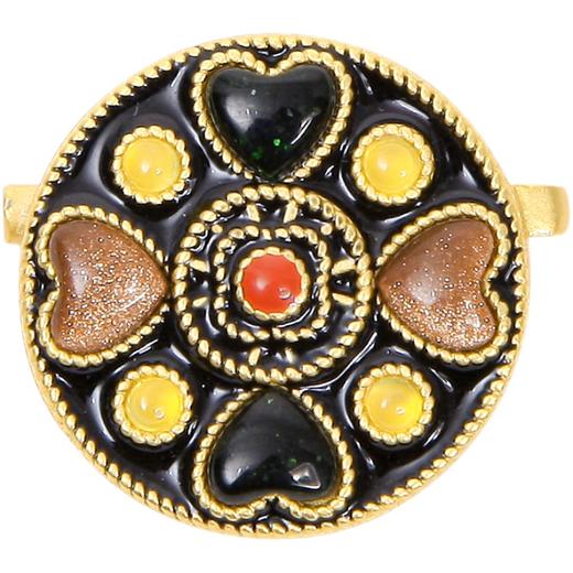 R.S.G精品系列百搭胸针爱心铜质镀金玛瑙优雅饰品郭培（限量版） 商品图4