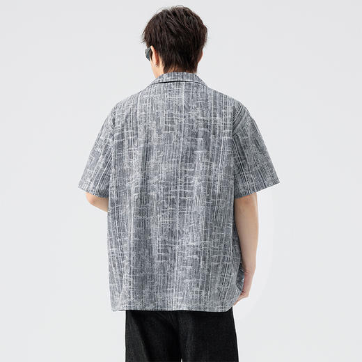 【DSL】大依优型大码翻领短袖衬衫夏季加肥加大肥佬休闲宽松透气弹力男装上衣潮款 商品图4