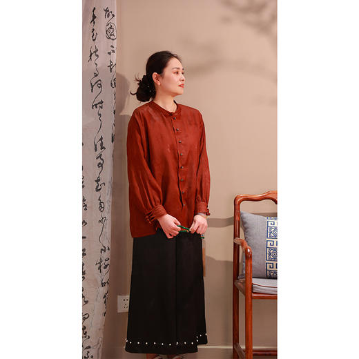 【抖音专属】新中式衬衣（25710179暮光-高定款） 商品图3