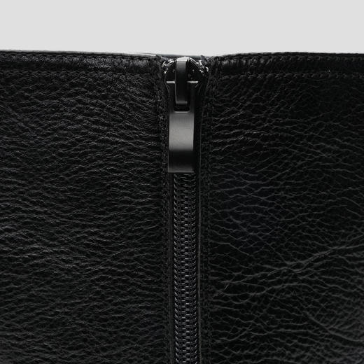 ROMI STUDIO“复古小众”率性百搭英伦方头粗跟黑色中筒靴 23AWS006 商品图4