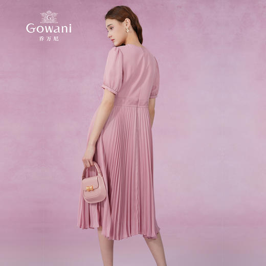 乔万尼新款连衣裙压褶设计收腰显瘦ET2E290 商品图4