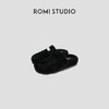 ROMI STUDIO“随性百搭” 复古翻毛皮羊羔毛一字带H毛拖鞋 23AWS003 商品缩略图0