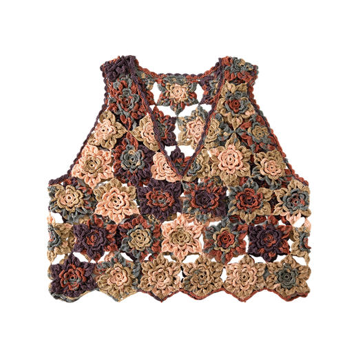 苏苏姐家朵儿背心手工DIY编织衣服蕾丝线毛线团钩针材料包 商品图4