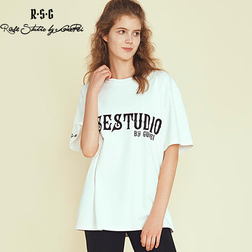 RSG郭培成衣品牌原创水钻镶饰oversize建筑设计夏季新款T恤 商品图1
