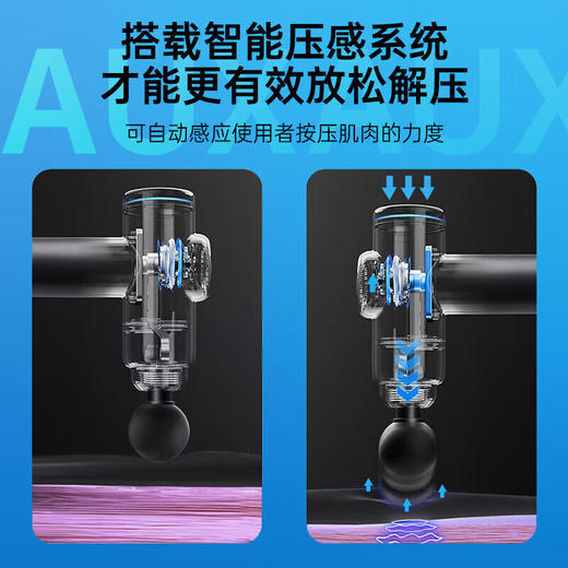 积分免费兑：奥克斯（AUX）筋膜枪按摩器颈膜枪筋膜按摩仪家用小腿肌肉放松按摩棒肩颈腰背按摩神器 商品图4