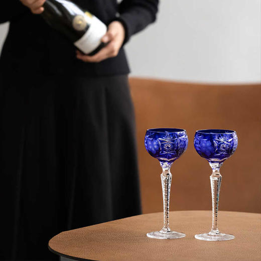 德国进口奈赫曼Nachtmann彩色水晶罗马式高脚杯金色 商品图2