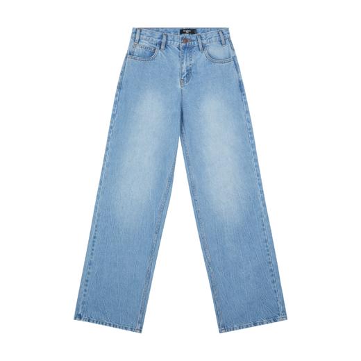 oneup冰蓝宽松直筒牛仔裤 商品图5