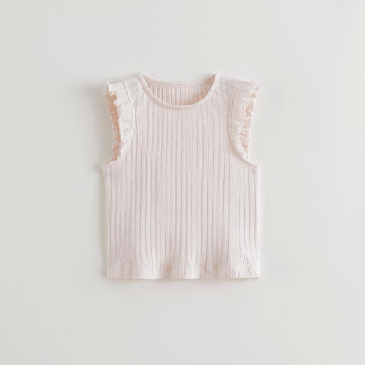 马克珍妮女童提花麦穗纹弹力舒适背心儿童T恤上衣夏装新款550516 商品图2