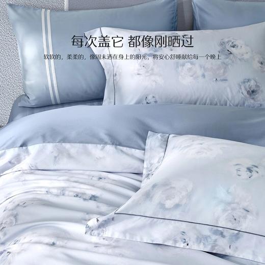【水星家纺】60支全棉床上四件套抗菌套件朝颜日暮高级感床品 商品图1