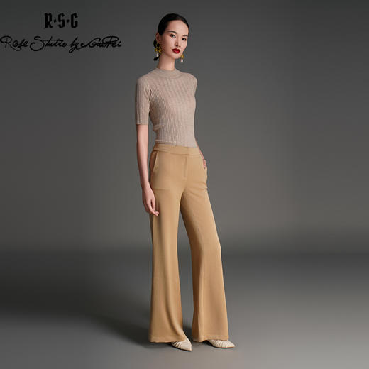 RSG2023郭培成衣品牌原创设计金丝缎垂坠阔腿裤 商品图1
