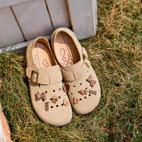 预售10天|Safiya/索菲娅2025一脚蹬可爱卡通外穿百搭休闲懒人平底勃肯鞋 SFD1112422