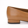 ROMI STUDIO“法式优雅”浅V口尖头平底焦糖棕一脚蹬皮鞋23AWS026 商品缩略图2