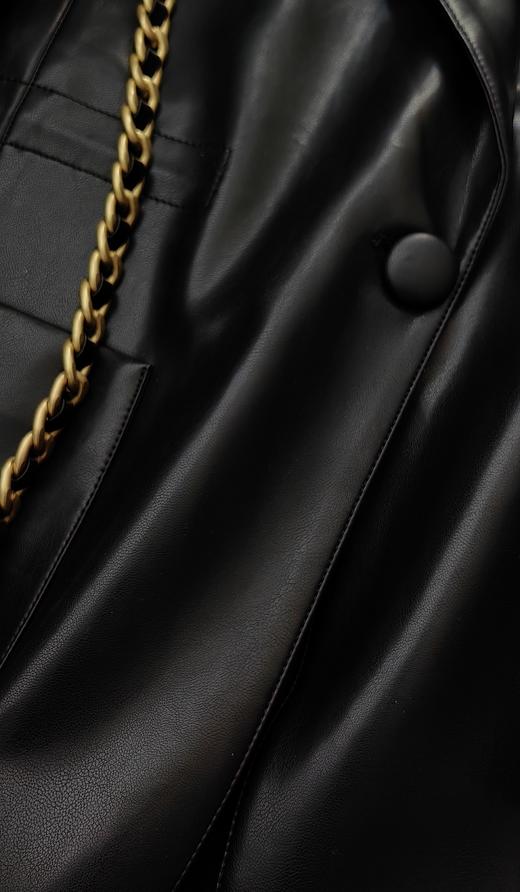 宋佳同款腰间抽绳西装款绵羊皮西服外套 商品图10