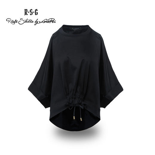 RSG郭培成衣品牌原创设计新中式圆领剪裁T恤纯棉短袖女夏 商品图4