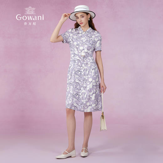 乔万尼真丝连衣裙夏季新品收腰显瘦ET2E230 商品图2