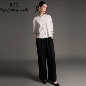 RSG2023郭培成衣品牌丝滑垂感直筒长裤