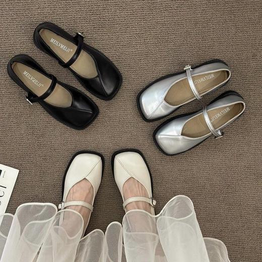 【法式小皮鞋】新款秋季 配裙子玛丽珍女鞋 晚晚平底乐福浅口单鞋 商品图0