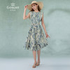 乔万尼新款印花清凉无袖裙中长款收腰连衣裙ET2E320 商品缩略图1