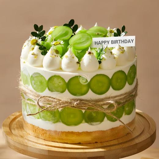 『甄选青提』热卖爆款阳光玫瑰水果生日蛋糕 商品图0