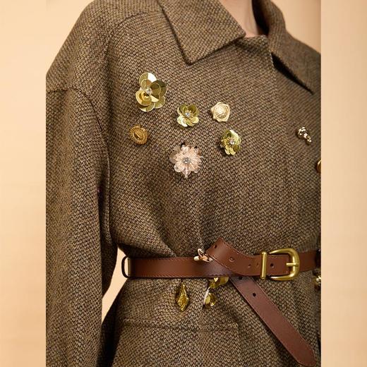 郭培成衣品牌精品系列千金风钉花羊毛外套 商品图1