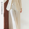 FUYAO扶摇 职业西装裤女2025春新款国风直筒裤奶油白显瘦正装西裤 商品缩略图1