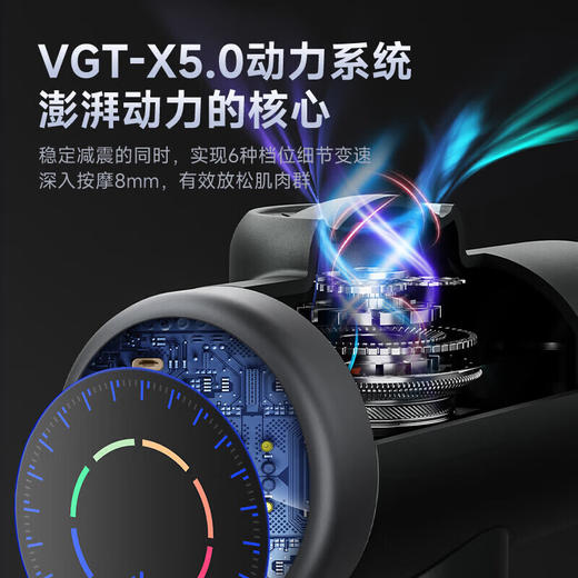 积分免费兑：奥克斯（AUX）筋膜枪按摩器颈膜枪筋膜按摩仪家用小腿肌肉放松按摩棒肩颈腰背按摩神器 商品图1