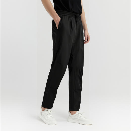 【凉感&防晒防水】圣得西男士休闲裤舒适纯色百搭易打理松紧长裤 商品图2