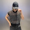BY黑白条无袖针织衫50222夏季291092663871 商品缩略图0