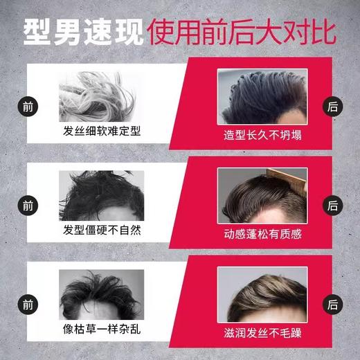 杰威尔哑光发泥炫亮发蜡男士无香发胶清香定型喷雾自然蓬松短头发定型神器 商品图4