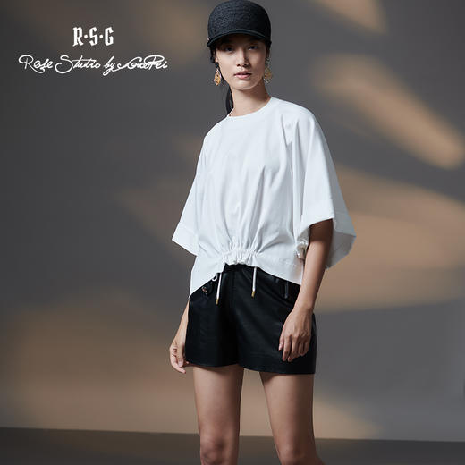 RSG郭培成衣品牌原创设计新中式圆领剪裁T恤纯棉短袖女夏 商品图2