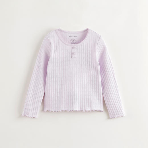 马克珍妮女童透气纯棉罗纹T 2025年春装新款250170 商品图2