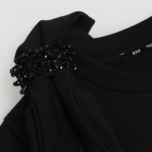 RSG郭培成衣品牌法式优雅气质黑色拼接蝴蝶结小礼服连衣裙 商品图3