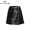 RSG郭培成衣品牌原创设计春夏季金线刺绣黑色口袋A字皮裙短裙 商品缩略图3